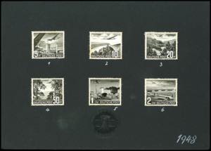 Berlin 1948, 5 Pf to 2 DM \airmail stamps ... 