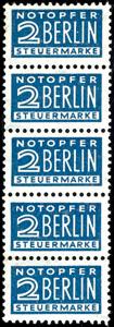 Notopfer Stamps 2 Pfg help for the Needy ... 