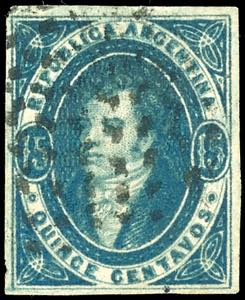 Argentina 1864, 15 C. Rivadavia, full to ... 