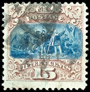 USA General Issues 15 C. Brown / blue, type ... 
