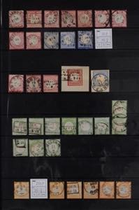 Breast Shields 1872, lot with 139 stamps, ... 