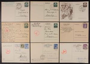 Luxembourg 1940 - 1942, 9 postal stationery ... 