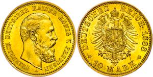 Prussia 10 Mark 1888 A, Friedrich III., ... 