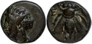 Ionien Ephesos, Æ(1,43g), 4./3. v. Chr. Av: ... 