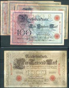 Deutsche Reichsbanknoten 1874-1945 100 Mark ... 