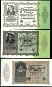 Deutsche Reichsbanknoten 1874-1945 5000 und ... 