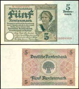 Deutsche Reichsbanknoten 1874-1945 5 ... 