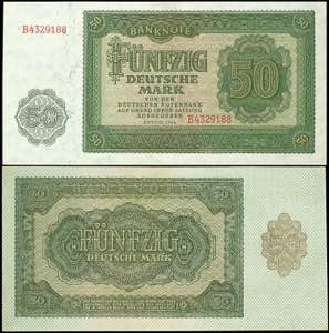 Banknoten DDR 50 Deutsche Mark 1948, ... 