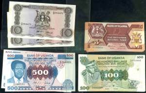 Banknoten Afrika und Naher Osten Uganda, 5 ... 