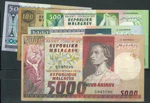 Banknoten Afrika und Naher Osten Madagascar, ... 