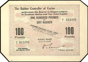 Banknoten Asien Ceylon, British ... 
