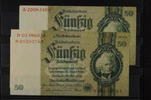 Sammlungen Papiergeld Deutsches Reich, ... 