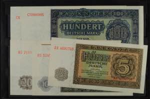 Sammlungen Papiergeld DDR, Deutsche Noten ... 
