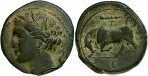 Sizilien Syrakus, Æ(6,56g), ca. 310-304 v. ... 