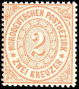 Norddeutscher Postbezirk 2 Kr orange ... 