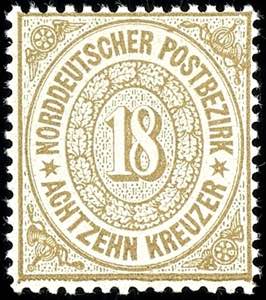 Norddeutscher Postbezirk 18 Kr tadellos ... 