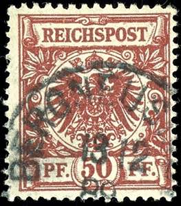 Deutsches Reich 50 Pf in ab-Farbe (UV ... 