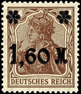 Deutsches Reich 1,60 M. auf 5 Pfg Germania ... 