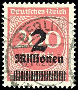 Deutsches Reich 2 Mio. auf 200 M. Ziffern, ... 