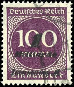 Deutsches Reich 1 Mrd. auf 100 M. Ziffern ... 