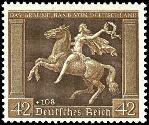 Deutsches Reich 42 Pfg + 108 Pfg Braunes ... 