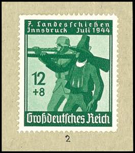 Deutsches Reich 12 Pfg + 8 Pfg 7.Tiroler ... 