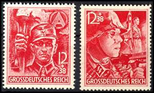 Deutsches Reich 12 Pfg SA/SS, tadellos ... 