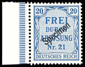 Deutsches Reich Dienstmarken 20 Pfg ... 