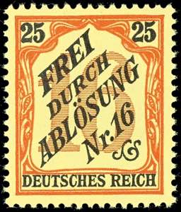 Deutsches Reich Dienstmarken 25 Pfg ... 
