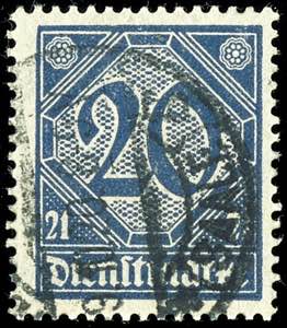 Deutsches Reich Dienstmarken 20 Pfennig ... 