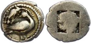 Makedonien Eion, Diobol (0,90g), ca. 5. Jh. ... 