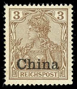 Deutsche Post in China 3 Pf Reichspost in ... 