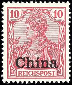 Deutsche Post in China Unverausgabte 10 Pfg ... 