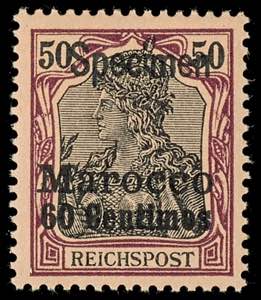 Deutsche Post in Marokko 50 Pfennig Germania ... 