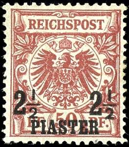 Deutsche Post in der Türkei 2 1/2 Piaster ... 