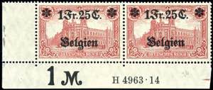 Belgien 1,25 Fr. auf 1 Mark Deutsches Reich, ... 