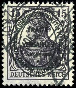 Allenstein 15 Pfg Germania schwarzviolett, ... 