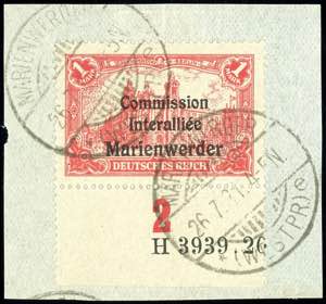 Marienwerder 1 M. Deutsches Reich mit ... 