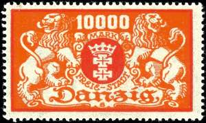 Danzig 10000 Mark Großes Staatswappen, ... 