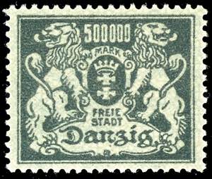 Danzig 500000 Mark Großes Staatswappen, ... 