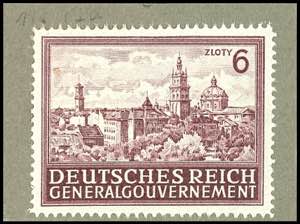 Generalgouvernement 1943, 6 Zloty Bauwerk ... 