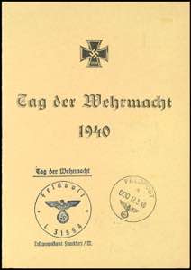 Feldpostmarken 1940, Rommel-Gedenkblatt mit ... 