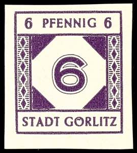 Görlitz 6 Pfennig Ziffer, Abart ... 