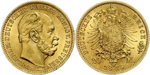 Preußen Goldmünzen 20 Mark, 1873, C, ... 