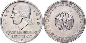 Münzen Weimar 3 Reichsmark, 1929, F, ... 