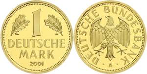 Münzen Bund ab 1946 1 DM, 2001, A, ... 