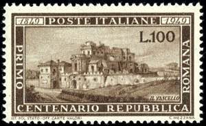 Italien 1949, 100 L. 100. Jahrestag der ... 