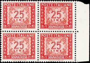 Italien Portomarken 25 Lire rot, Portomarke, ... 
