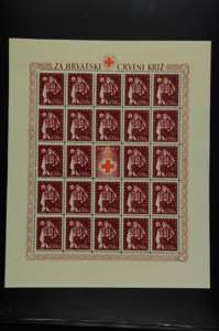 Kroatien 1942, 1,50 K. - 13 K. Rotes Kreuz, ... 