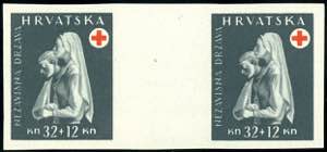 Kroatien 1943, 1 K. bis 32 K. Rotes Kreuz, ... 